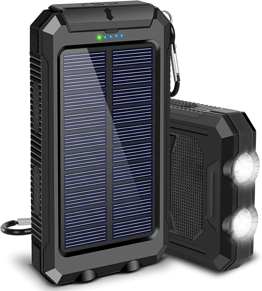200000Mah Solar Power Bank Pack Waterproof 2USB LED Battery Charger Phone