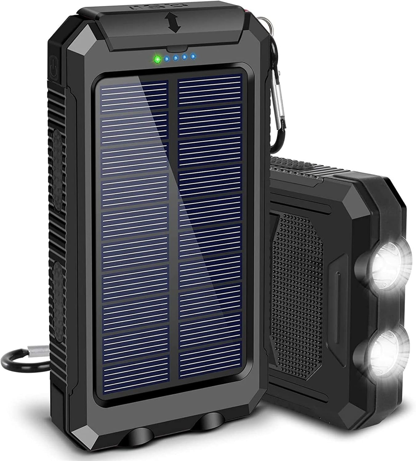 200000Mah Solar Power Bank Pack Waterproof 2USB LED Battery Charger Phone
