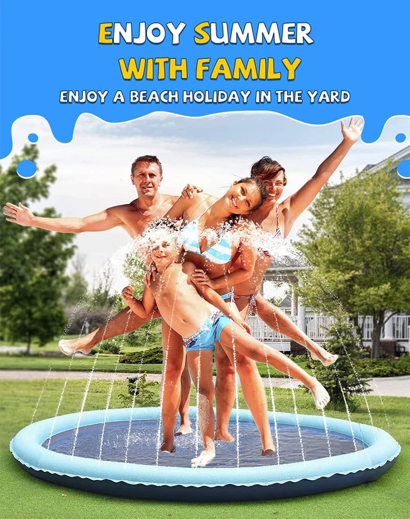 Inflatable Water Spray Pool Splash Pad Summer Outdoor Backyard Sprinkler Play Mat for Kids Dogs